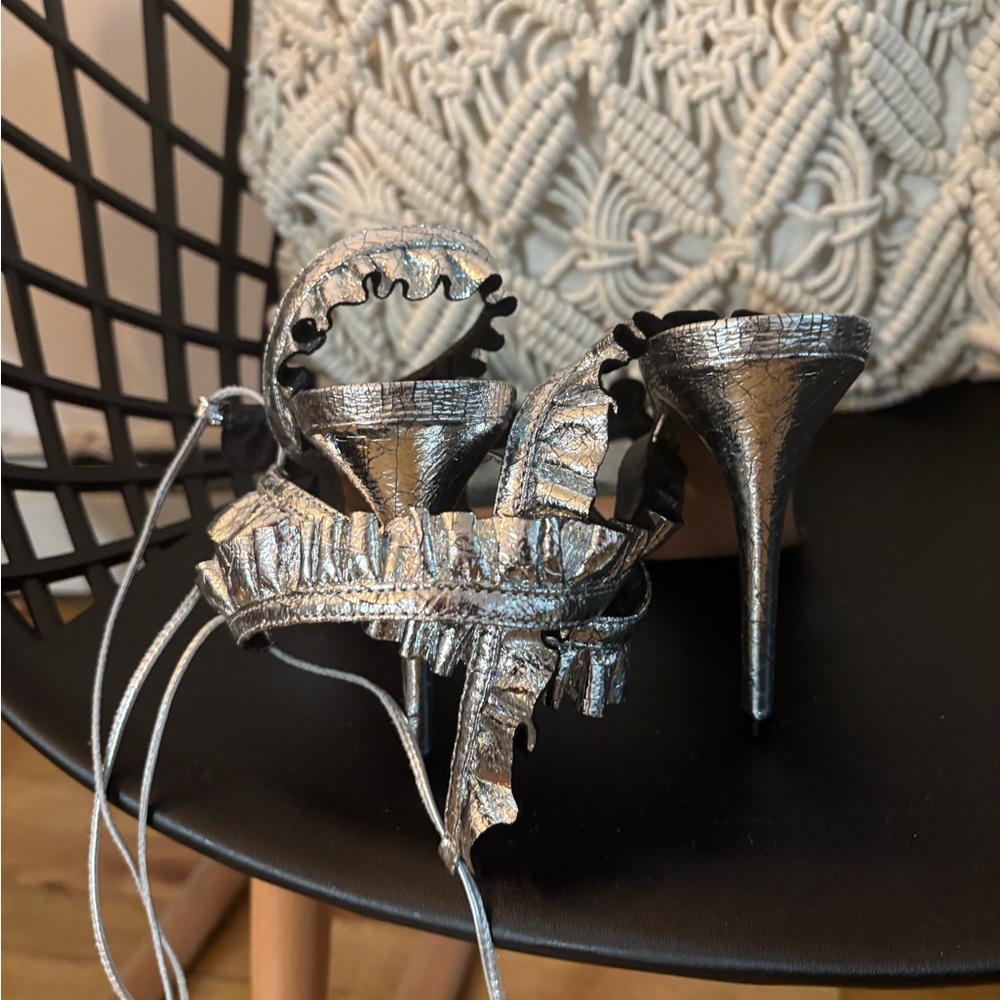 SCHUTZ Silver Glamorous Sandals - Picture 10 of 10